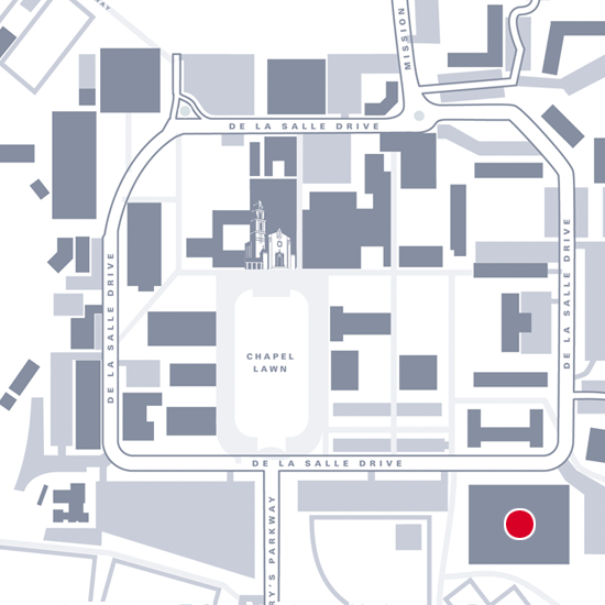 Graphic Map showing location of Rec Center